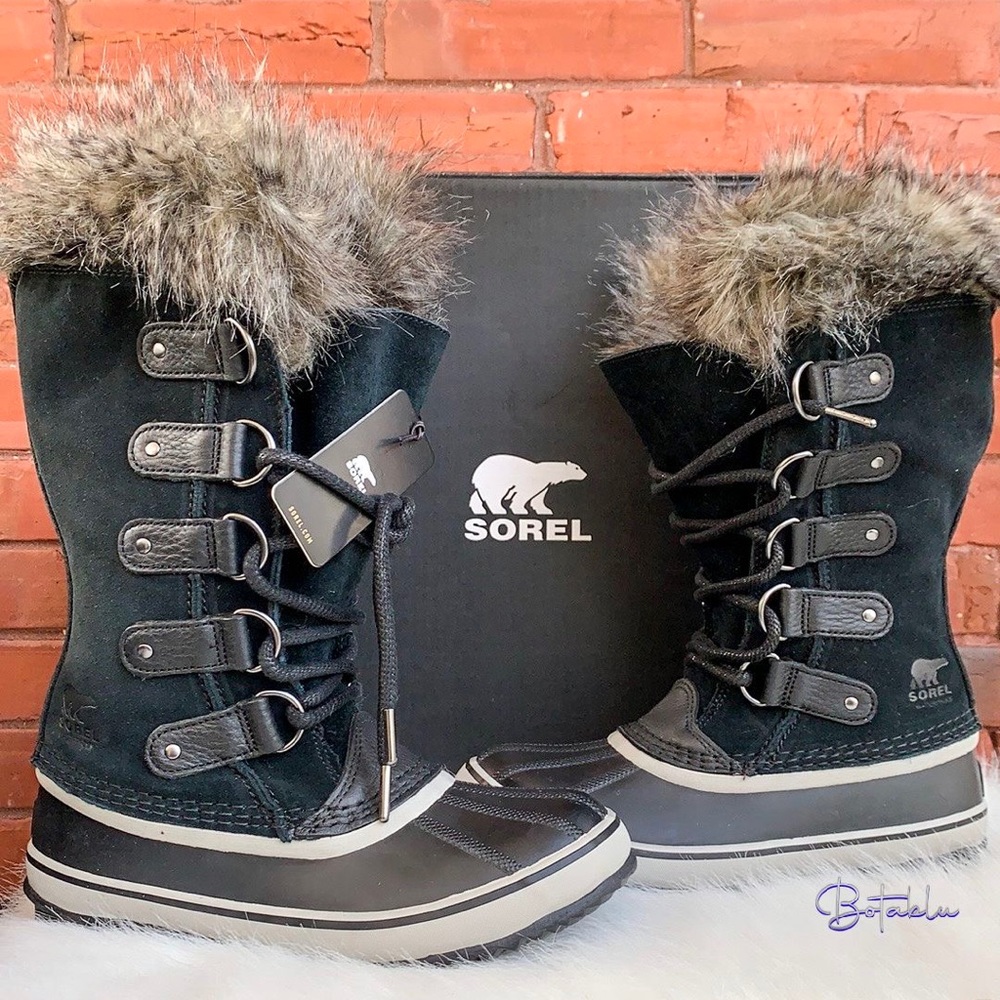 SOREL NEW! Joan of Arctic Waterproof Fur Cuff Tall Lace Up Winter Snow Boots - Picture 14 of 16